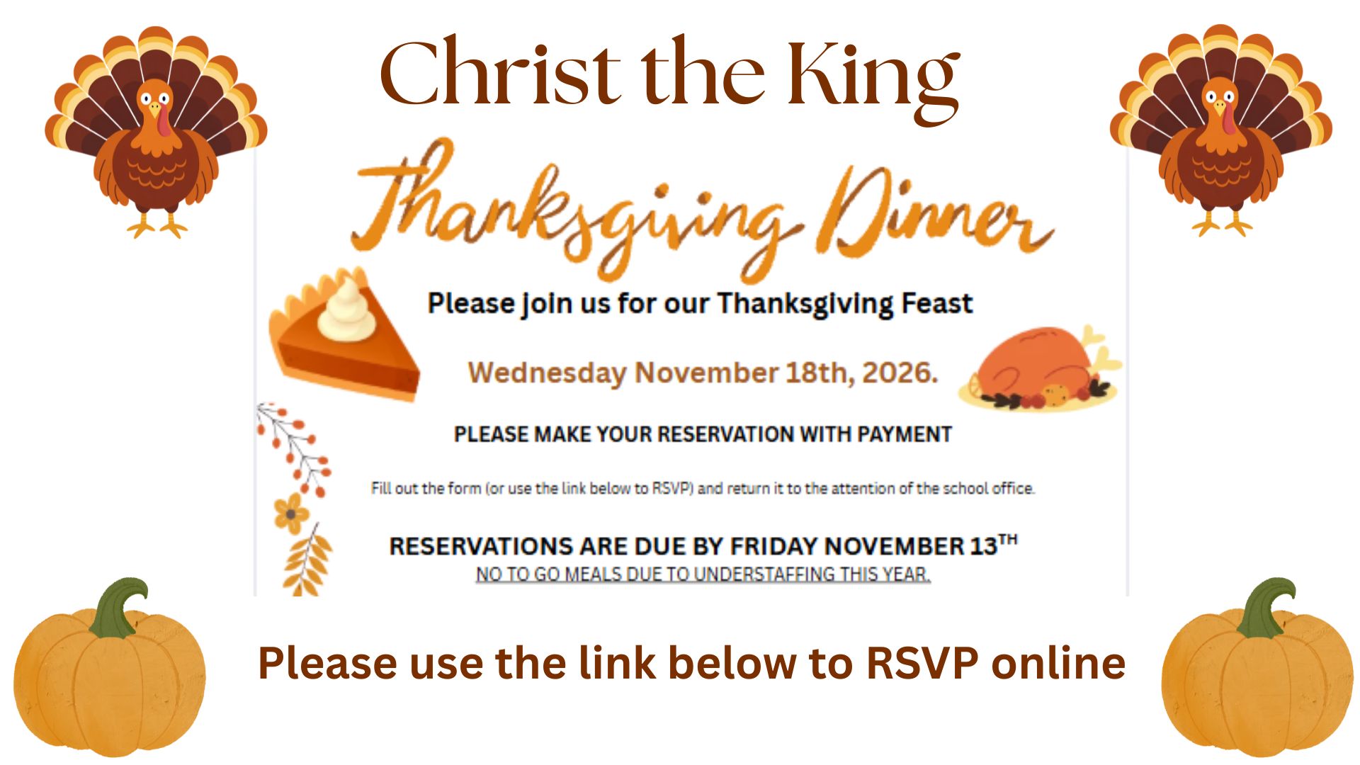 Thanksgiving Dinner RSVP